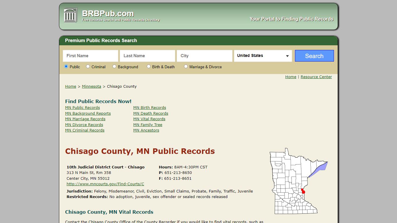 Chisago County Public Records | Search Minnesota ...