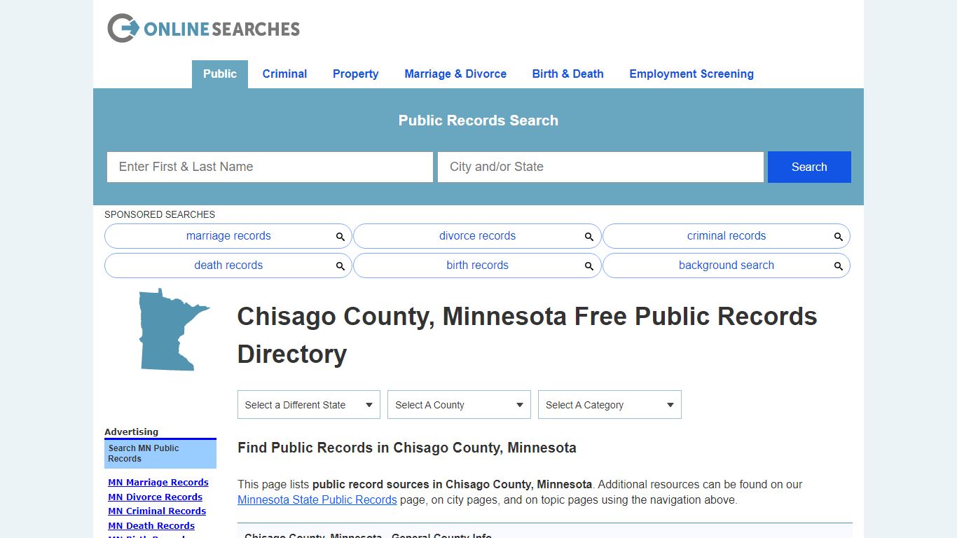 Chisago County, Minnesota Public Records Directory